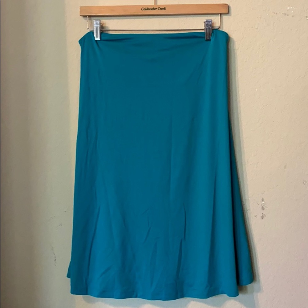 Teal flare skirt